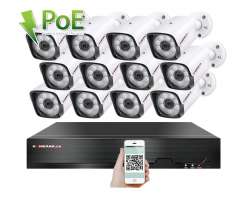 4K PoE IP 12 kamerov set XM-1201D 8MPx, CZ menu - 31990 K