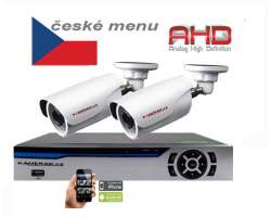 2 Kamerov AHD set HE2-55A 2Mpx 1080p, H.265, CZ menu - 3690 K