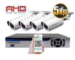 4 kamerov AHD set HE4-55E 5Mpx 1920p, H.265, CZ menu - 6090 K