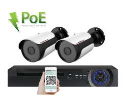 PoE IP 2 kamerový set  XM-08C 4Mpx, CZ menu - 6480 Kč