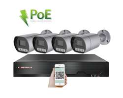 PoE IP 4 kamerový set XM-410B 4MPx, CZ menu - 9998 Kč