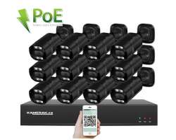 PoE IP 12 kamerov set XM-1213C black 5MPx, CZ menu - 28990 K