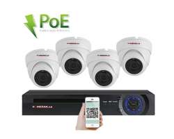 PoE IP 4 kamerov set XM-402A 3MPx, CZ menu - 7990 K