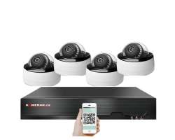 PoE IP 4 kamerov set XM-405A 3MPx, CZ menu - 7990 K