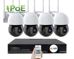 PoE IP 4 kamerov set XM-PTZ-242B 3Mpx, CZ menu - 10590 K