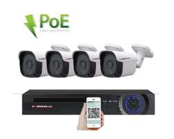 PoE IP 4 kamerov set XM-401C 5MPx, CZ menu - 9490 K