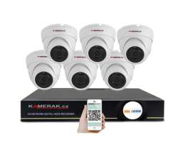 PoE IP 6 kamerov set XM-602B 4MPx,  CZ menu - 12290 K