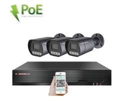 4K PoE IP 3 kamerov set XM-310D 8MPx, mikrofon, CZ menu - 8790 K