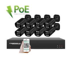 PoE IP 8 kamerov set XM-813A-Black 3Mpx, CZ menu - 13990 K