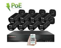 PoE IP 8 kamerovy set  XM-813C black 5MPx, CZ menu - 16890 K