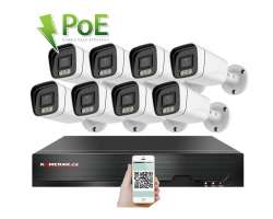 PoE IP 8 kamerovy set XM-804C 5MPx, mikrofon, CZ menu - 16890 K