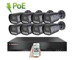 4K PoE IP 8 kamerov set XM-810D 8MPx, mikrofon, CZ menu - 18790 K