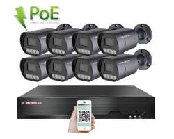 4K PoE IP 8 kamerov set XM-810D 8MPx, mikrofon, CZ menu - 19590 K
