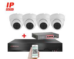 IP 4 kamerov set  s externm PoE XM-402B-Ext. 4MPx, CZ menu - 9190 K