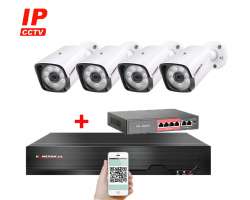 4K IP 4 kamerov set  s externm PoE XM-401D-Ext. 8MPx, CZ menu - 11190 K