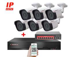 IP 6 kamerov set s externm PoE XM-601C-Ext. 5MPx, CZ menu - 12990 K