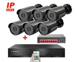 IP 6 kamerov set s externm PoE XM-609C-Ext. 5MPx, CZ menu - 12990 K