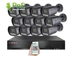 4K PoE IP 12 kamerov set XM-1210D 8MPx, mikrofon, CZ menu - 33690 K
