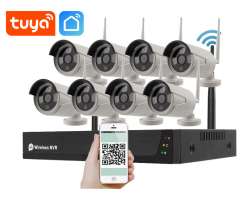 Bezdrtov 8 kamerov set WiFi TUYA WTU8-032A, 2MPx, CZ menu - 8880 K