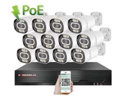 4K PoE IP 12 kamerov set XM-1203D 8MPx, CZ menu - 33690 K