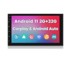 2DIN Autordio 7" A3017 2GB+32GB Android 11 s CarPlay, Android Auto, GPS WIFI BT FM - 3598 K