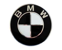 Znak na kapotu/zadn vko BMW 82mm black - 268 K