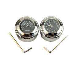 sada CHOPPER hodiny + teplomr na dtka motocyklu ern - 598 K