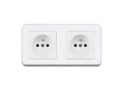 UNIC Elektrick zsuvka 2*230V bl plast v rmeku 153mm - 176 K