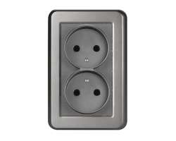 UNIC Elektrick dvojzsuvka 2x230V ed plast - 128 K