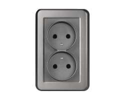 UNIC Elektrick dvojzsuvka 2x230V ed plast - 128 K