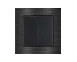 UNIC Dvojvypna lustrov sriov .5 v rmeku 82mm, slitina hlinku ern - 148 K