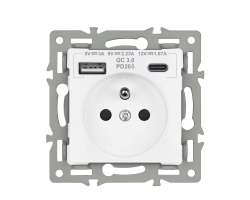 UNIC modul zsuvka MDZ230USB+C5V rychl nabjen, bl pro rmeek 82mm - 259 K