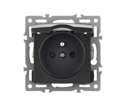 UNIC modul zsuvka MDZ230VIP44 16A s krytem ern pro rmeek 82mm - 79 K