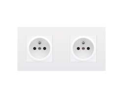 SRAN Elektrick dvojzsuvka 2x230V v rmeku 172mm, plast bl - 157 K