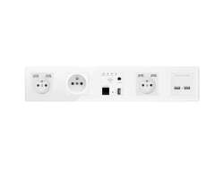 SRAN Elektrick ptizsuvka WiFi socket, 230V+2*USB 5V/2,1A a USB v rmeku 420mm, plast bl - 1027 K