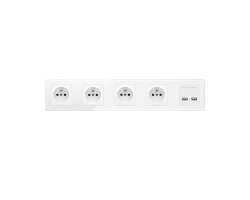 SRAN Elektrick ptizsuvka 230V + 2*USB 5V/2,1A  v rmeku 420mm, plast bl - 366 K
