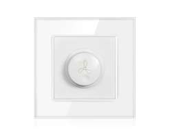 SRAN vyp�na� s regul�torem pro v�tr�k/ventilaci v�etn� r�me�ku, sklo b�l� - 90 K�