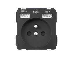 SRAN modul MDZ230USB25V Zsuvka 230V+2xUSB 5V/2,1A ern - 150 K
