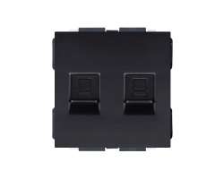 modul zsuvka 2xRJ45 plast ern do rmeku - 88 K