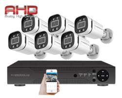6 kamerov AHD set WN6-59E s mic 5Mpx 1920p, H.265, CZ menu - 8990 K