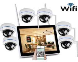 Bezdrtov 6 kamerov set WiFi IP PRO WIP6-154B 13"LCD, 3MPx, CZ menu - 12190 K