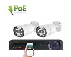 PoE IP 2 kamerov set  XM-208B 4MPx, CZ menu - 5490 K