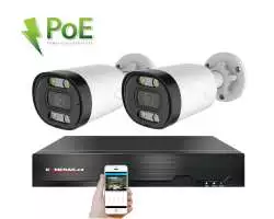 4K PoE IP 2 kamerový set XM-213D 8MPx, CZ menu - 6590 Kč