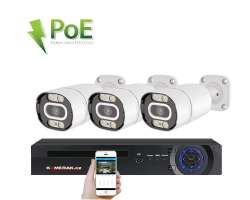 PoE IP 3 kamerov set  XM-308B 4MPx, CZ menu - 6590 K
