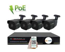 PoE IP 4 kamerov set XM-407A 3MPx, CZ menu - 6998 K