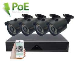 PoE IP 4 kamerov set XM-408A 3MPx, CZ menu - 6390 K