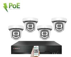 PoE IP 4 kamerov set XM-412A 3MPx, CZ menu - 7190 K
