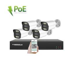 PoE IP 4 kamerov set XM-414B 4MPx, CZ menu - 7990 K