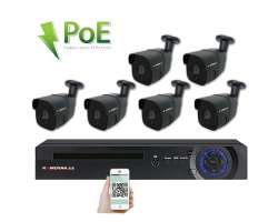 PoE IP 6 kamerov set XM-607B 4MPx, CZ menu - 11490 K