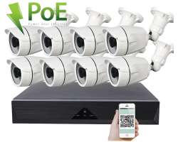 PoE IP 8 kamerov set XM-804A 3MPx, CZ menu - 9870 K